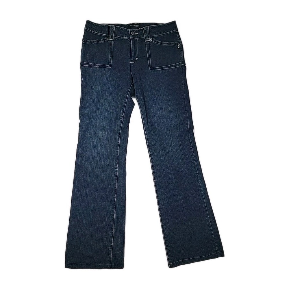 KENNETH COLE VINTAGE WOMENS BOOTCUT JEANS SIZE 6 LOW RISE Y2K DARK BLUE DENIM‎